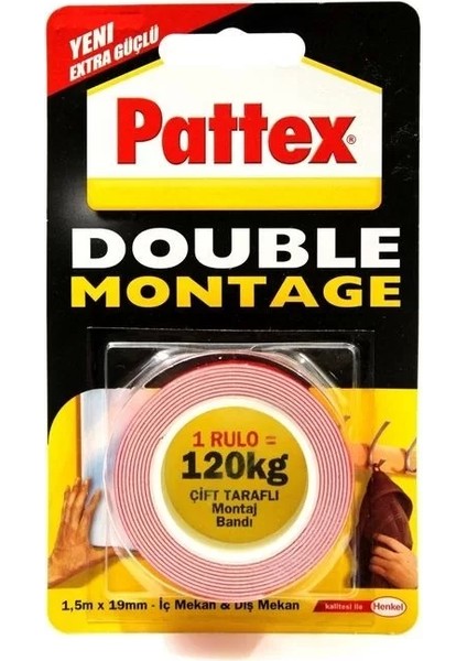 Çift Tataflı Montaj Bantı Double (19MM x 1,5m)