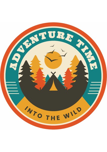Adventure 4x4 Kamp Vahşi Doğa Araba Oto Karavan Sticker 00117