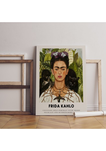 Frida Kahlo Sanatsal Tablo Salon Duvar Dekorasyonu Kanvas Tablo