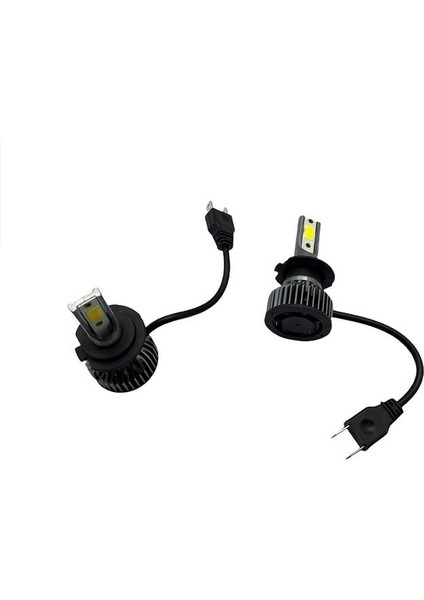 12V-24V H7 Cob LED Xenon Far Ampul Seti 2000K 8000 Lümen (Altın Sarı)