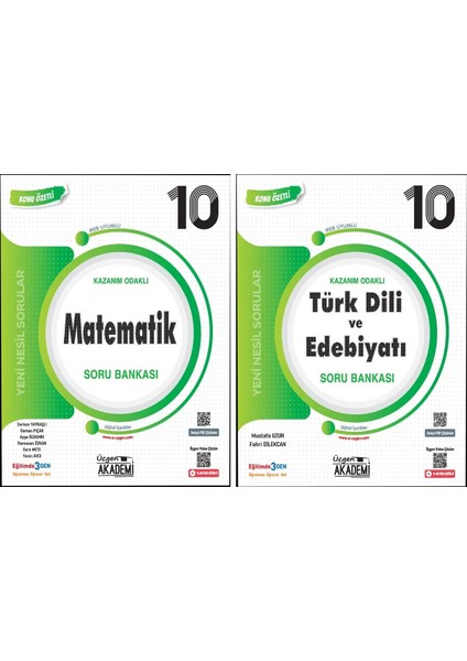 Üçgen Akademi 2025 10. Sınıf Türk Dili ve Edebiyatı - Matematik Konunun Özü Soru 2 Kitap