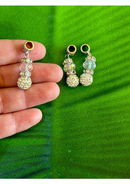 3 Adet Zirkon ve Kristal Taşlı Kolye Küpe Yapım Aparatı fiyatları