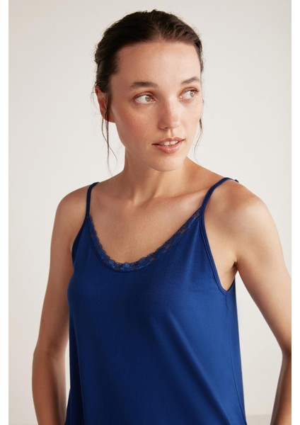 Kadın 3 Lü Lacivert Pijama Takımı C0T2N5O2