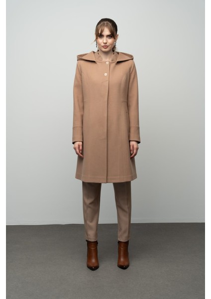 Çıkabilir Kapüşonlu Kup Detaylı Kaban Kamel 3041 fiyatları