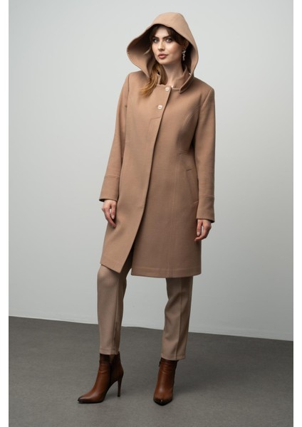 Çıkabilir Kapüşonlu Kup Detaylı Kaban Kamel 3041 indirimleri