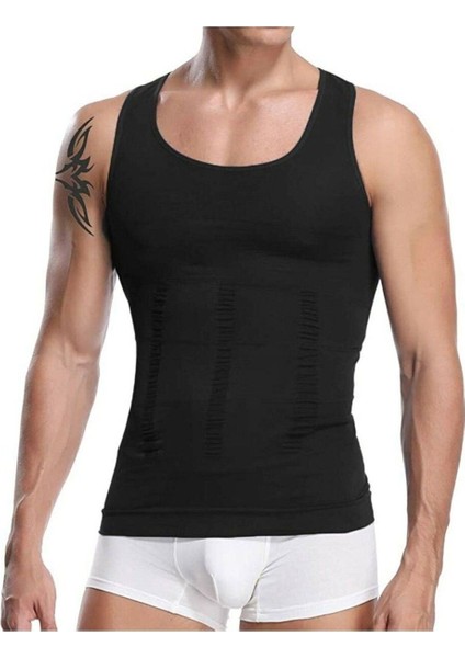 Iç Giyim Erkek Atlet Korse Bel Göğüs Göbek Jinekomasti Toparlayıcı Dik Duruşa Yardımc