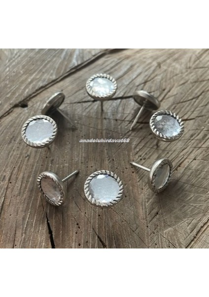 Kristal Renk Kabara Taşlı Kabara Raptiye Koltuk Çivisi 16MM 100ADET