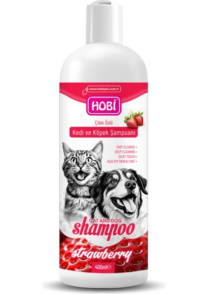 Çilek Özlü Kedi ve Köpek Şampuanı 400ML