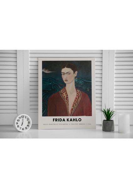 Sanatsal Tablo Salon Duvar Dekorasyonu Frida Kahlo Kanvas Tablo Cafe Dekor Modern Tablo