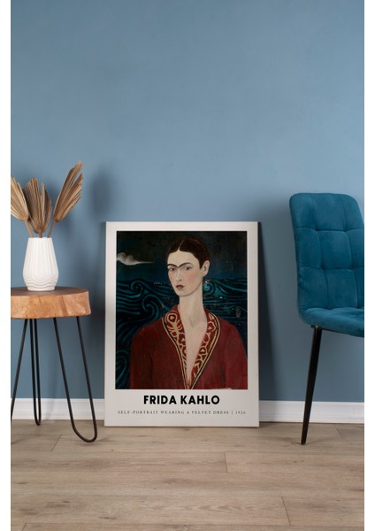 Sanatsal Tablo Salon Duvar Dekorasyonu Frida Kahlo Kanvas Tablo Cafe Dekor Modern Tablo