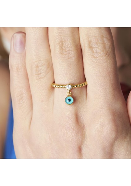 Nazarlı Top Taşlı Yüzük modelleri