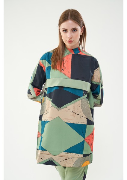 Desenli Tesettür Mayo Çağla Kısa indirimleri