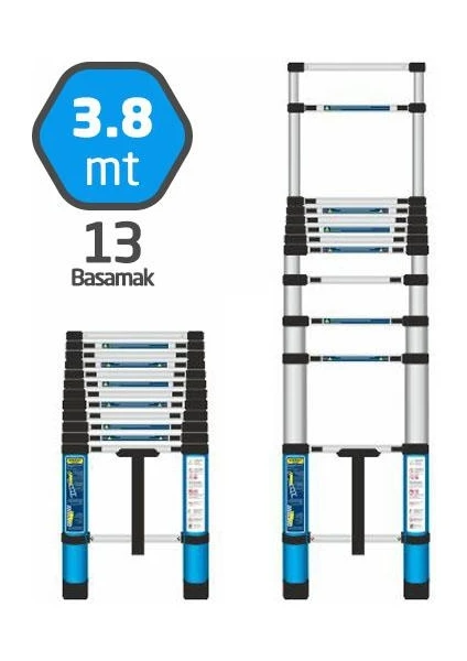 504322 Teleskopik Merdiven 13 Basamak 380 cm