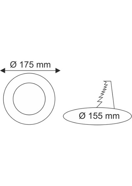 12 Watt Sıva Altı Yuvarlak LED Panel Ycl ALP-1112 (Saten Kasa)