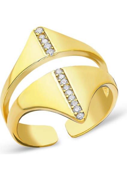 Iki Sıra Taşlı Farklı Yüzük