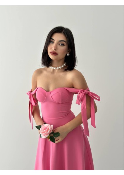 Sindirella Midi Atlas Elbise