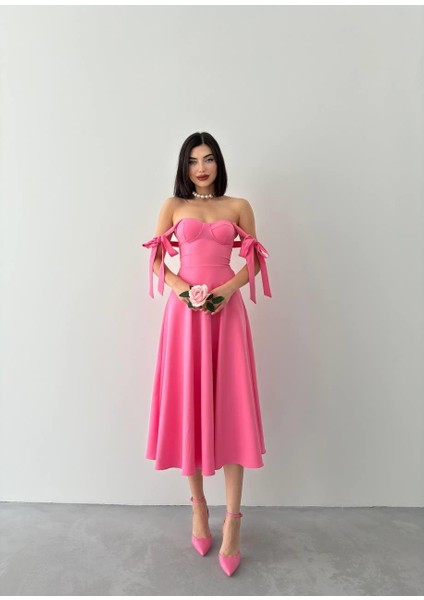 Sindirella Midi Atlas Elbise