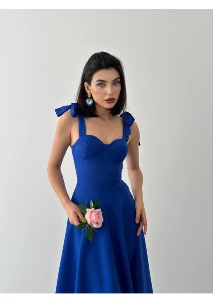 Sindirella Midi Atlas Elbise