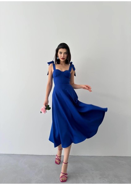Sindirella Midi Atlas Elbise