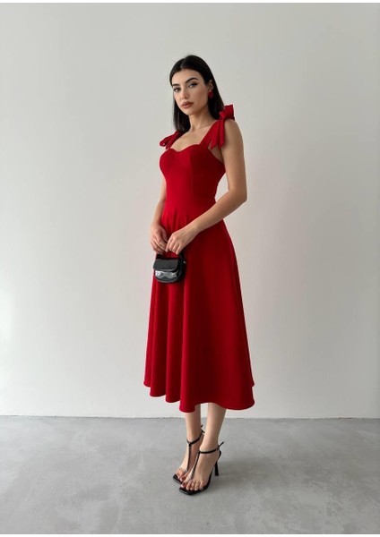 Sindirella Midi Atlas Elbise