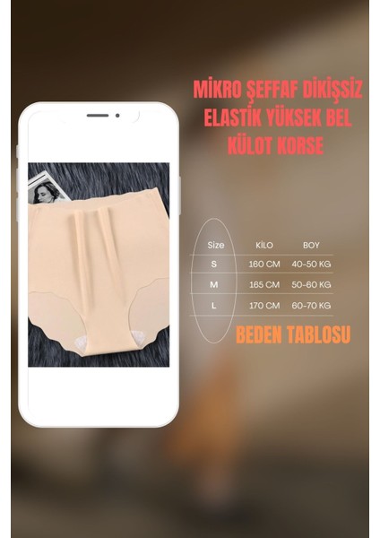 Kadın Mikro Şeffaf Dikişsiz Külot Ince Nefes Alabilir Elastik Yüksek Bel Esnek Iz Yapmaz Korse Ten indirimleri