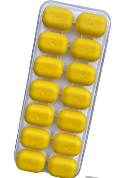 Buz Küpü Tepsisi Kolay Çıkarılabilir Silikon ve Esnek 14 Buz Küpü Tepsisi Sızdırmaz Çıkarılabilir Kapak 2 Adet fiyatları