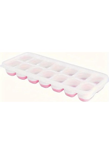 Kapaklı 14 Kavite Silikon Altı Buz Kalıbı, Bpa Içermeyen Plastik Buz Kalıpları, Yığılabilir ve Kolay Çıkarılabilir 2 Adet fırsatları