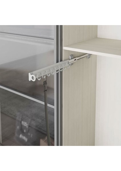 S-6541-G Alüm. Raylı Kemerlik Gri (Sol)