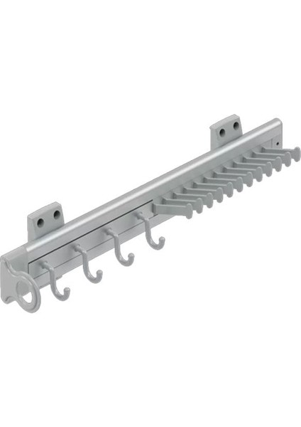 S-6544-G Alüm. Raylı Kravat-Kemerlik Gri