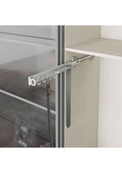 S-6544-G Alüm. Raylı Kravat-Kemerlik Gri