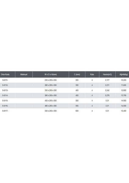 S-8112-A Uzun Çamaşır Sepeti H:50 M:350 modelleri