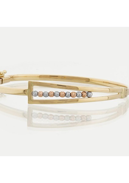 14 Ayar Altın Geometrik Tasarım Kelepçe Bilezik fiyatları