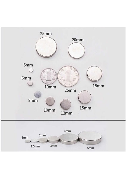 50 Adet 5X10MM Yuvarlak Neodyum Mıknatıs - Neodim Magnet Çap 5mm , Kalınlık 10MM fiyatları