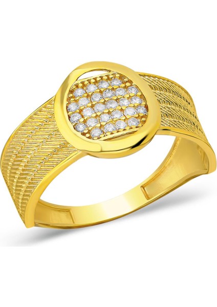 Dört Sıralı Oval Taşlı Yüzük