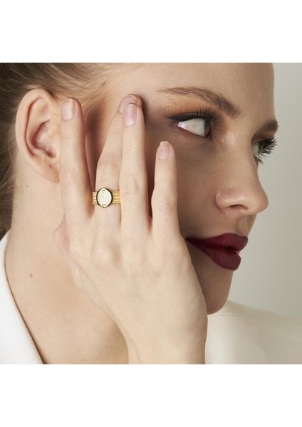 Dört Sıralı Oval Taşlı Yüzük fırsatları