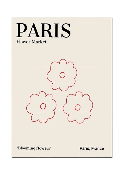 Paris Modern Dekor Poster 30X42 cm Çerçevesiz