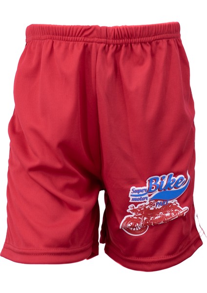 Erkek Çocuk Şortu 8-9-10 Yaş Baskılı Model Beli Lastikli ve Bağcıklı Rahat Kesim