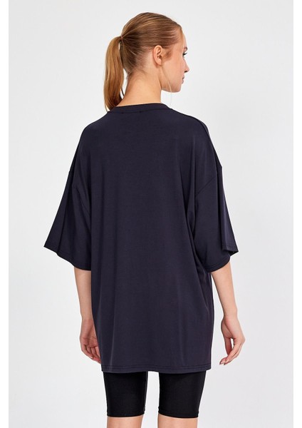 Alexandergardı Baskılı Oversize T-Shirt (E23-0046 01)