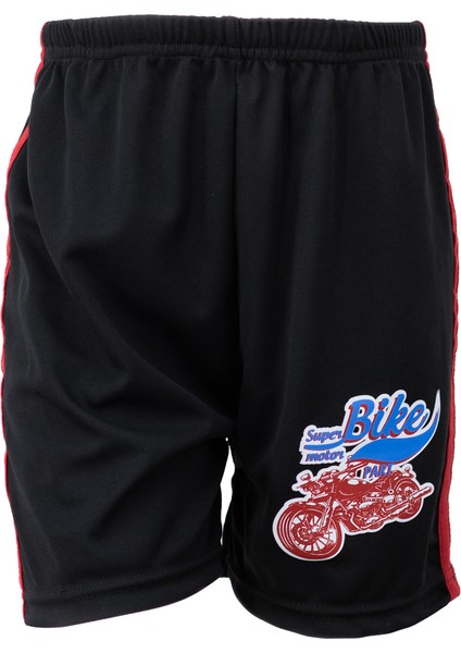 Erkek Çocuk Şortu 8-9-10 Yaş Baskılı Model Beli Lastikli ve Bağcıklı Rahat Kesim