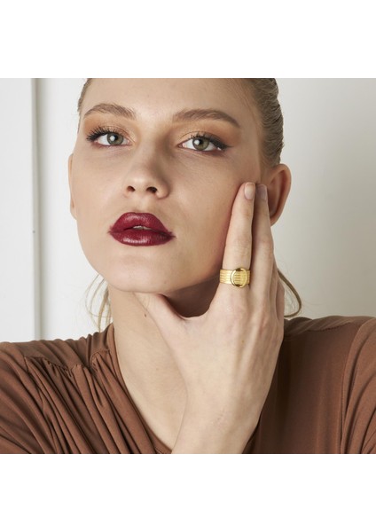 Beş Sıralı Oval Örgülü Yüzük fırsatları