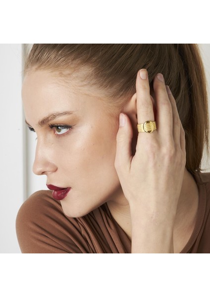 Beş Sıralı Oval Örgülü Yüzük indirimleri