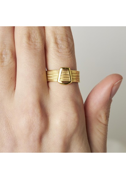 Klasik Tokalı Dört Sıralı Yüzük modelleri