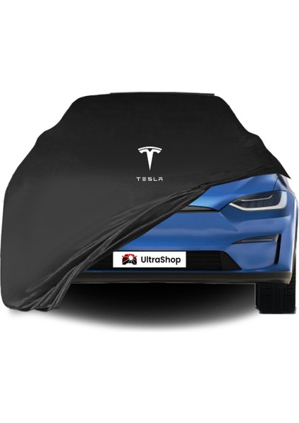 Ultra Shop Tesla Model x (2021-) Araba Brandası Siyah Kumaş Penye Toz Geçirmez Araba Garaj Brandası