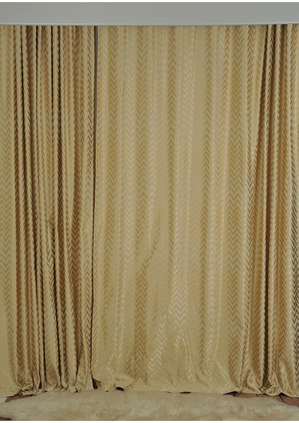 Yeni Sezon Oturma Odası Salon Fon Perde Büzgülü Ekstrafor Dikim Pierre Carden Series Desing England modelleri