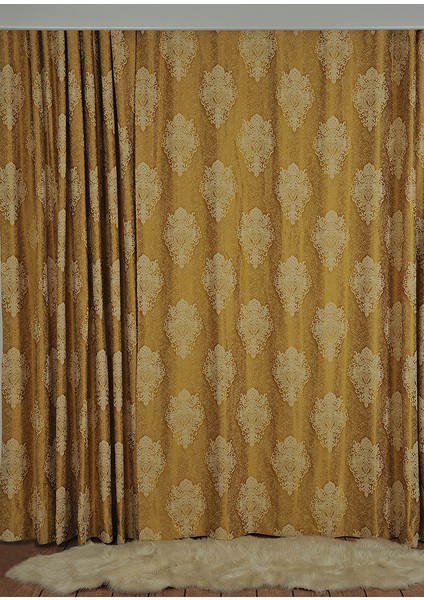 Yeni Sezon Oturma Odası Salon Fon Perde Büzgülü Ekstrafor Dikim Pierre Carden Series Desing England modelleri