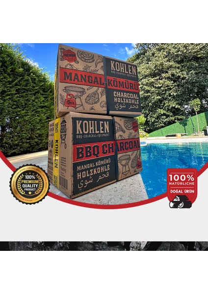 Doğal Meşe Mangal Kömürü BBQ Özel | Boylanmış | Doğal | 5 Kğ