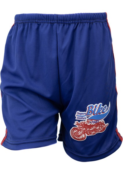Erkek Çocuk Şortu 8-9-10 Yaş Baskılı Model Beli Lastikli ve Bağcıklı Rahat Kesim