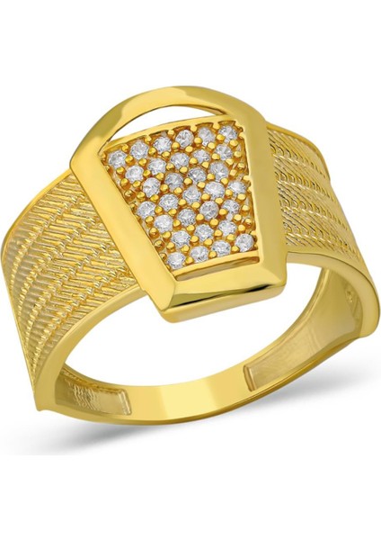 Taşlı Kalın Yüzük