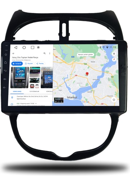 Peugeot 206 Android Carplay Multimedya 1999-2011 4gb Ram + 64GB Hafıza + 8 Çekirdek modelleri