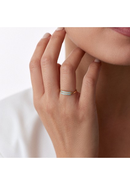 14 Ayar Altın Mineli Şık Kadın Yüzük fiyatları